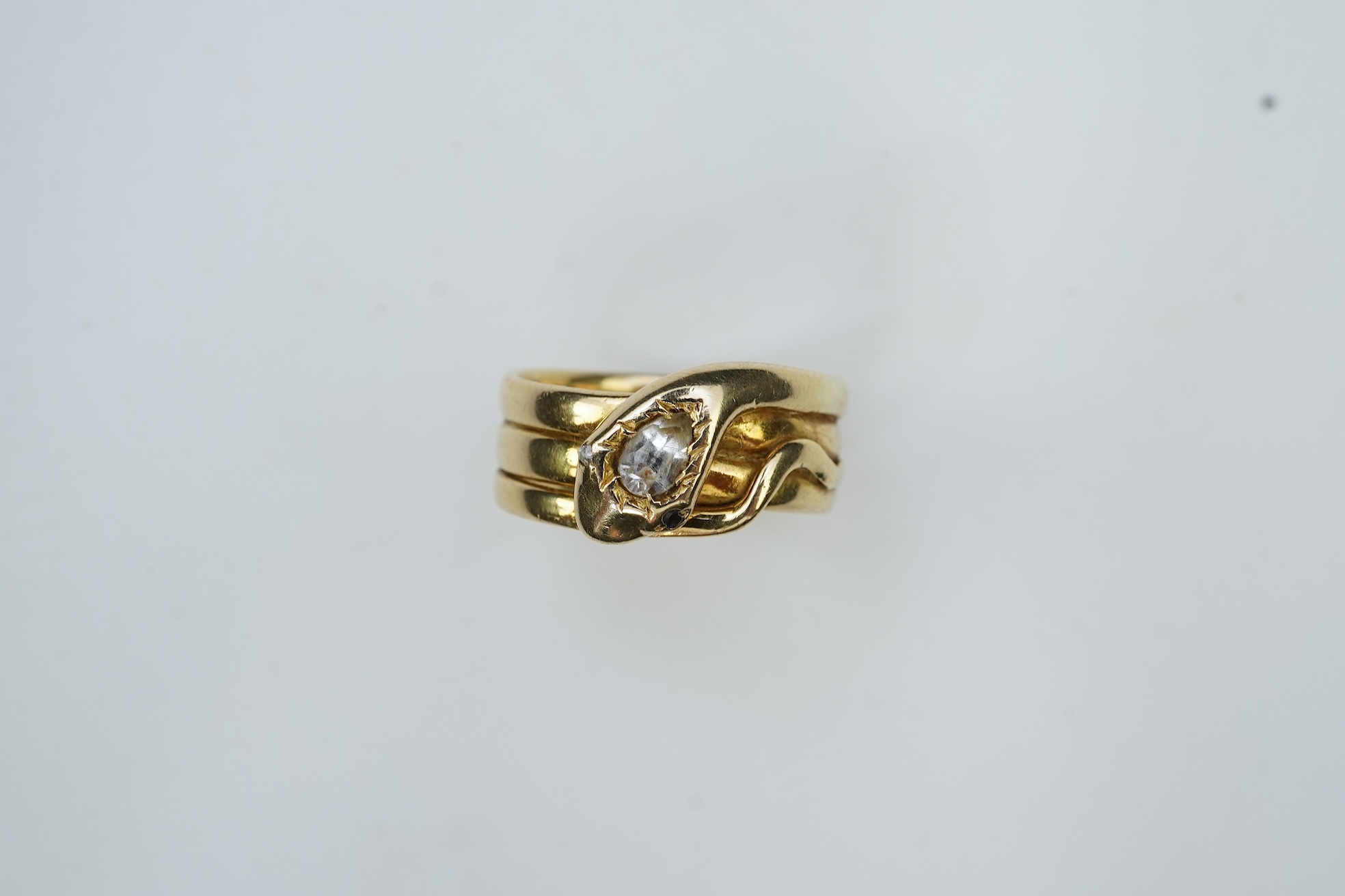 A Victorian gold ring, circa 1876
